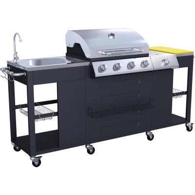 China Easily Assembled Outdoor Best Factory Price Gas Barbecue Grill Outdoor Kitchen for sale