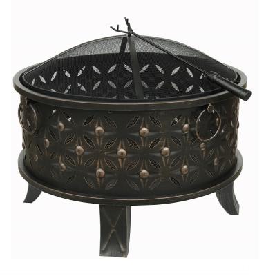 China BBQ Wood FirePit Fire Pit Basket Outer Steel Diameter 76.2 x H63.5CM for sale