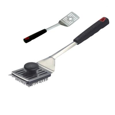 China NEW Design Use BBQ Spatula BBQ Cleaning Brush Easily Cleaned Bi-Directional Brush for sale