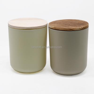 China Home Decoration Popular 2oz 10oz 12oz 18oz Matte Empty Glass Candle Jars With Lids For Party for sale