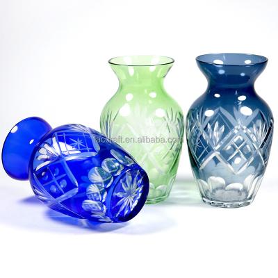 China Modern Wholesale Japanese Sake Jug Handmade Cut Glass Sake Decanter Bottle 8oz Wine Cup for sale