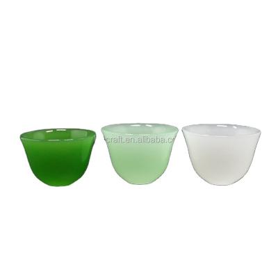 China Viable Classic Green Jade Wine Solid Color Mini Small Shot Glass 40ml Glass Wholesale for sale