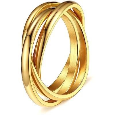 China CLASSIC High Quality Custom Couple Luxury Brand Jewelry Titanium Stainless Steel Classic Rings for Women Men for sale