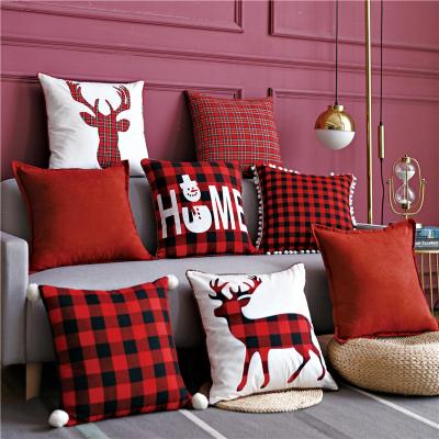 China Folded Christmas Cushion Cover Velvet Sofa Cushion Throw Pillow Covers Case Cases Home Decor Merry Christmas Tree Pillowcase 45*45 for sale