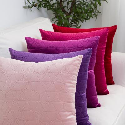 China Simpleee Northern Europe Velvet Folded Quilting Sofa Cushion Throw Pillow Covers Pillow Cases Pllowslip Home Textiles for sale