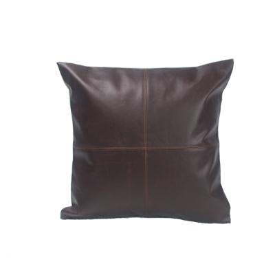 China Modern Folded PU Leather Covers Sofa Cushion Couch Throw Pillow Backrest Luxury Leather Cushion Cover For Living Room Pillows Case for sale