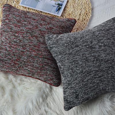 China Solid Knitted Jacquard Folded Woven Sofa Cushion Bed Backrest Pillow Cover Handmade Square Home Decoration For Living Room Bed Room for sale