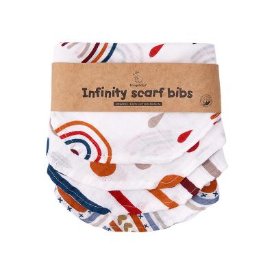 China Washable Infinity Baby Wrap Bibs Soft Material Burp Cloths For Baby for sale