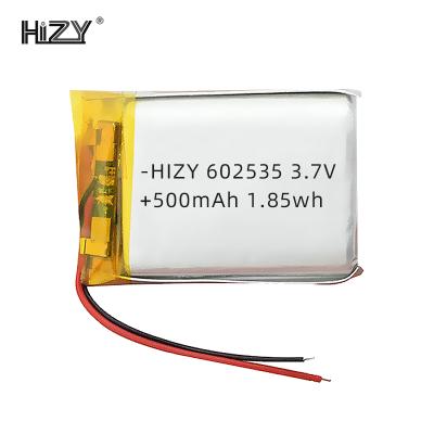 China Toys 602535 3.7V 500MAH Lithium Ion Polymer Battery for sale