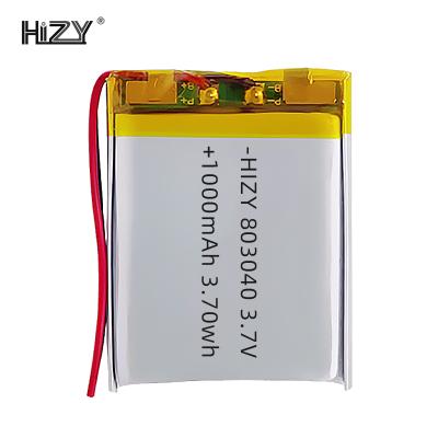 China Toys 803040 3.7V 1000mAh 18.6g Lithium Polymer Battery for sale