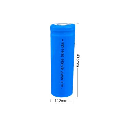 China Factory Wholesale Rechargeable Lithium Ion Batteries From Factory 14430 3.7V 650mah Toys for sale