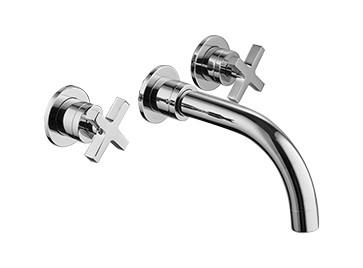 China Bathrooms Concealed Wash Basin Mixer Chrome Polished Brass T9088 for sale