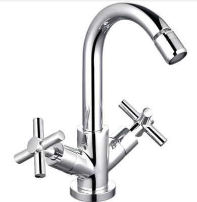 Cina Moderno stile di ottone Bidet Mixer Tap doppia maniglia Cromo Finish T80532 in vendita