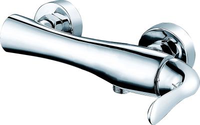 China Contemporary Style Brass Material Wall Mounted Single Handle Bath Shower Mixer T2054 for sale