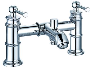 China Chrome Finish Double Handle Brass Shower Mixer For Bathroom T8341A for sale