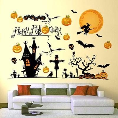 China Modern Halloween Window Clings Decorations Stickers, Halloween Decals For Windows Glass Walls for sale