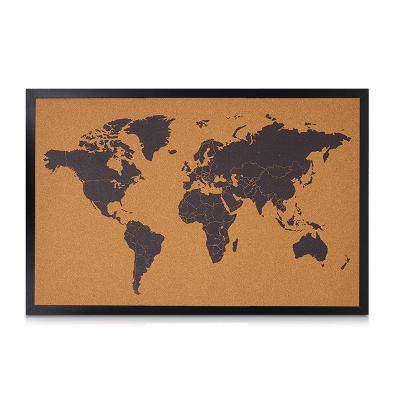 China Wall Mounted Wholesale Cheap Price World Map Bulletin Board Message Cork Board for sale