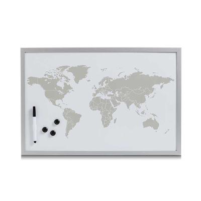 China World Map Printed Wall Mounted Magnetic Dry Erase Board Whiteboard 1009-W for sale