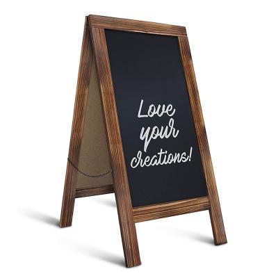 China Home School Office Writing 9136 Customized Color Wood Chalk Board Position Sign Sandwich Board Chalkboard Advertising Board for sale