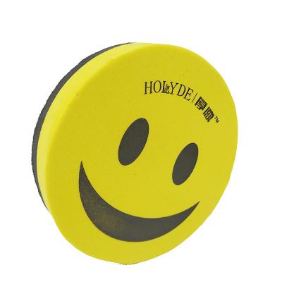 China High Quality Round Shape Office Eraser Sponge Cloth Dry Erase Board Eraser for sale