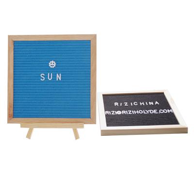 China 100% Handmade Wood Craft Sign Fabric Changeable Bulletin Message Boards Slotted Felt Letter Board With Wood Frame for sale