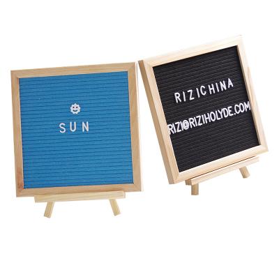 China 100% Handmade Wood Craft Kids Small Changeable Fabric Bulletin Board Messages Slotted White Letter Board With Wood Backing for sale