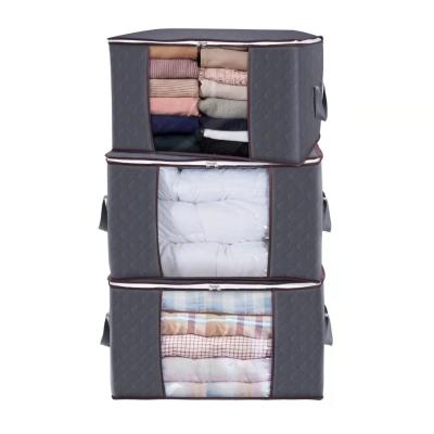 China Modern Hot Selling Portable Zipper Clothing Organizer Storage Bags For Quilt Blanket Packing for sale