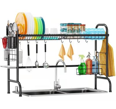 China Sustainable Over Sink Dish Drying Rack With Utensils Rack Cutting Board Holder for sale