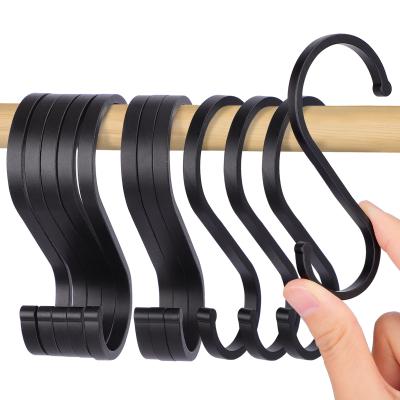 China ACMETOP Durable Matte Black Towel Hook Two Head Class Bathroom Metal Coat Hanger S-Hooks For Plants Tools for sale