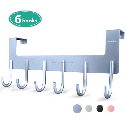 China ACMETOP viable over the door hooks robe aluminum hanging hooks for hats coats scarves clothes jackets belt for sale