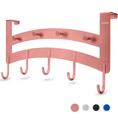 China ACMETOP Sustainable Metal Clothes Coat Rack Bathroom Bedroom Dorm Room Kids Room Double Layer Over Door Hook for sale