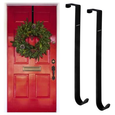 China ACMETOP Metal Over The Door Heavy Duty Single Hook Metal Garland Hanger For Front Door Christmas Decoration for sale