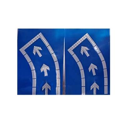 China Reflective+ LED Light Curve Warning Linear Induction Road Safety Sign for sale