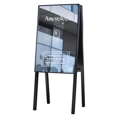 China Mirror Shop Mirror Floor Brand Clothing Store Display Card Sign In Modern Cafe Entrance Outdoor Mirror for sale