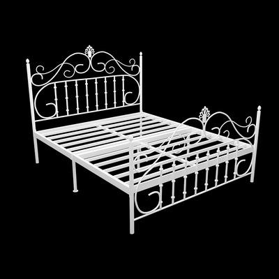 China Modern minimalist single bed 1.2 bed durable Nordic style European style children's iron bed double 1.5 1.8 m for sale