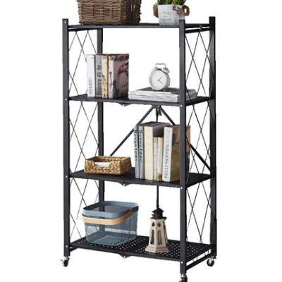 China (Other) Modern Adjustable Folding Home Folding Storage Rack Kitchen Display Rack Kitchen Storage Rack for sale