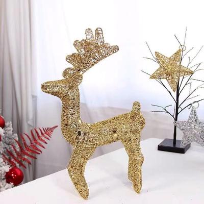 China Wholesale Outdoor Yarn Christmas Decoration Christmas Deer With Light Christmas Ornament for sale