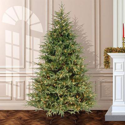 China Outdoor Green Artificial Pentagon Metal Frame Christmas Holiday Decoration PVC Giant Christmas Trees for sale