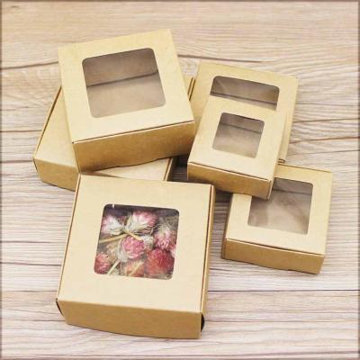 China Recyclable Transparent Window Gift Packaging Paper Box For Handmade Gifts Paper Boxes for sale