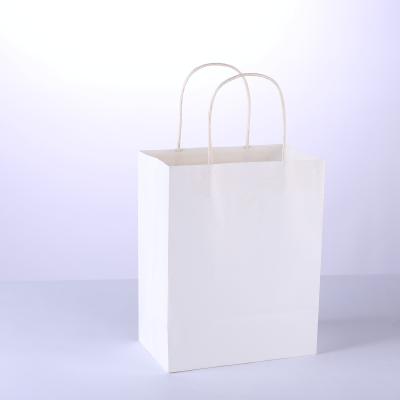 China Recyclable Custom White Packaging Takeout Food Sandwich Cookies Kraft Paper Bags for sale