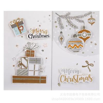 China Europe Christmas Greeting Cards 3D Three-Dimensional Christmas Greeting Card Folded Cards Postcard for Happy New Year for sale