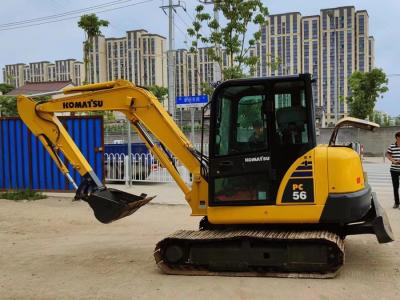 China 5300KG Mini Gebruikte Komatsu Graafmachine PC56-7 Machinery For Civil Engineering Te koop