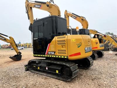 China EPA sany SY75C Used Compact Excavators Second Hand Mini Crawler for sale