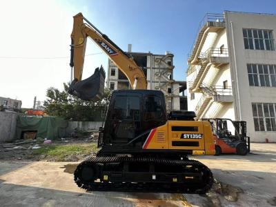 China 13.5 Ton SY135C Hydraulic Used Sany Excavator Trackhoe Crawler Digger for sale