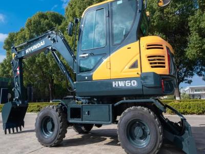 China Brand New Korea Hyundai Excavator HW60 6 Ton Wheel Jindongyu Machinery for sale