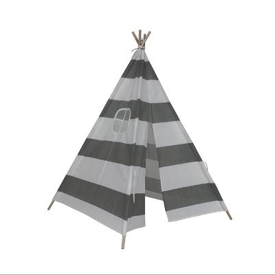 China Easy Installed Trian Wood Tent Kids Pole Canvas Folding Play Tent Teepee India Tent Play Tent for sale