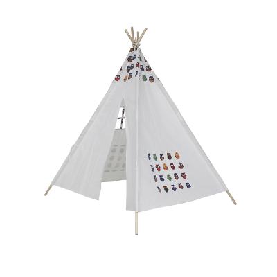 China Easy Set Up Kids Pole Canvas Folding Play Tent Teepee Wooden Tent Kids Tent India Play Tent for sale