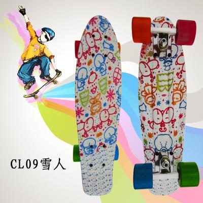 China Youth 22 Inch Full Wheels LED 4 Printed Heavy High Quality Aluminum Skateboard Skateboard for sale