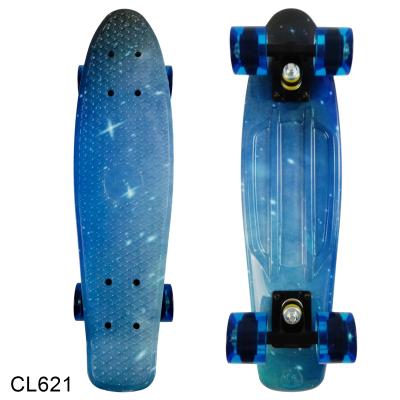 China Youth 22 Inch Full Wheels LED 4 Wheel Skateboard High Quality Aluminum Heavy Fish Skateboard for sale