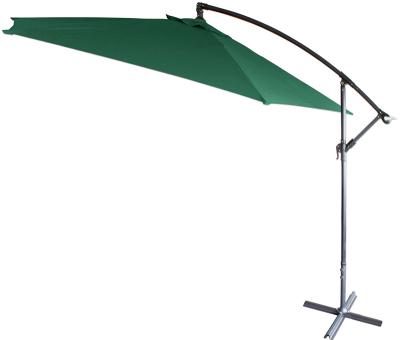 China New Minimalist Garden Side Hanging Umbrella With Base 160g Polyester Steel Cross Waterproof Umbrella for sale